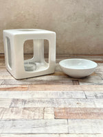 Load image into Gallery viewer, Square Wax Melt Burner - White
